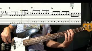 Balliamo sul mondo  Ligabue play along bass tabs [upl. by Emera837]