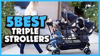 ✅Top 5 Best Triple Strollers for Big Families Review 2023 [upl. by Eugine]