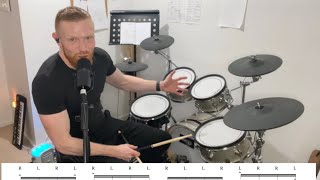 Single Stroke Roll  Inward Paradiddle Drum Fill [upl. by Ashwin]