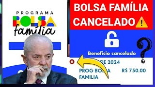 CANCELADO BOLSA FAMÍLIA O QUE FAZER AGORA PARA VOLTA RECEBER NOVAMENTE EM 2024 [upl. by Elda]