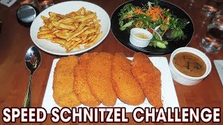 Schnitzel Eating Challenge vs 3 Australian Bodybuilders [upl. by Ecinahs107]