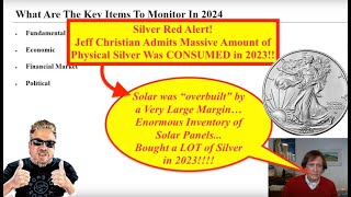 SILVER ALERT Jeff Christian Says 2023 Solar Silver quotOVER BUILT by a VERY LARGE MARGINquot Bix Weir [upl. by Perrine486]