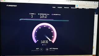 ACT INTERNET 150MBPS SPEED TEST IN DELHI [upl. by Norrag]