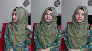 Basic Cotton Hijab Tutorial with Kurti 2021 Tahmina Shova💝💝 [upl. by Elletnuahs559]