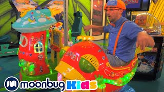 Blippi Explores Jungle Animals  Blippi  Kids Songs  Moonbug Kids [upl. by Aalst965]