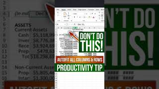 How to AutoFit EVERYTHING in Excel FAST shorts [upl. by Luana]