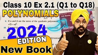 RD Sharma Solutions for Class 10 Maths Chapter 2 Polynomials Exercise 21 Q1 to Q18 Edition 2024 [upl. by Lemuela]