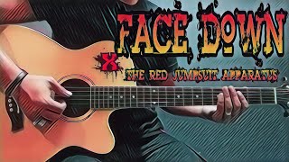 Face Down  The Red Jumpsuit Apparatus Guitar Cover With Lyrics amp Chords [upl. by Jotham]