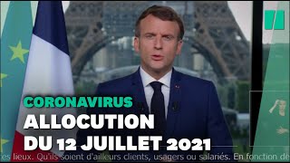 Covid19 le discours dEmmanuel Macron avec ses annonces du 12 juillet dans son intégralité [upl. by Zaneta]