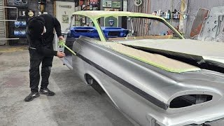 GARAGE PAINT JOBS  DIY  1959 IMPALA  RESTORATION  LOWRIDER  CLASSIC CAR  DO IT YOURSELF [upl. by Carita]