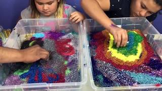 100 BOTTLES OF GLITTER Slime VS 100 BOTTLES OF GLITTER SLIME  MAKING GIANT SLIME [upl. by Iretak]