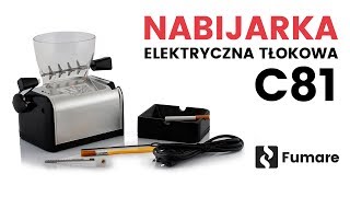 NABIJARKA TŁOKOWA ELEKTRYCZNA DO GILZ PAPIEROSOWYCH MODEL C81 [upl. by Ellainad]