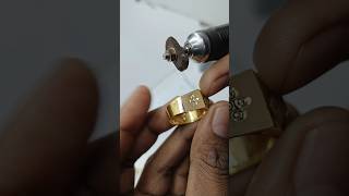 Gold ring fancy design making video gold ring jewelry viral video reels [upl. by Oicul16]