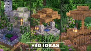 Minecraft  30 IDEAS y DECORACIONES para HACER JARDINES [upl. by Erdnaxela]