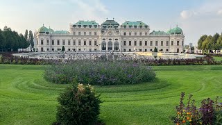 Belvedere Palace gardens evening walk in Vienna Austria budgettravel ofw [upl. by Ailaroc306]