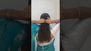 Saree quick hairstyle✨hairstyle easyhairstyle ytubeshorts [upl. by Krakow]