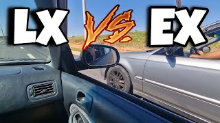 Civic Ex e civic Lx lado a lado [upl. by Gaylor601]