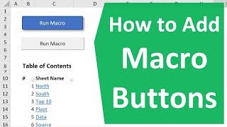 How to Create Macro Buttons in Excel Worksheets [upl. by Amaty]