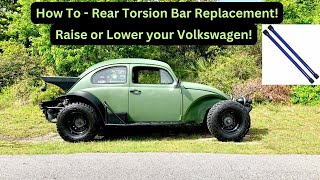 How To  Replace Rear Torsion Bars In Your Volkswagen Lower Your VW [upl. by Ahsinyd]