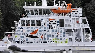 Inselfähre NorderneyNorddeich MEINE FAEHRE 1 DKXD2 IMO 9977658 RoRo island ferry Emden BJ 2023 [upl. by Ange336]