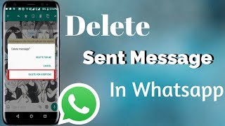 How To Delete Sent Messages In Whatsapp  Unsend Whatsapp Message [upl. by Idmann]