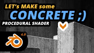 Blender 40 Concrete Shader Tutorial Procedural [upl. by Dahsraf]