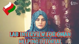 Lab tech Interview for Oman health of ministry Helping tutorial [upl. by Forrer736]