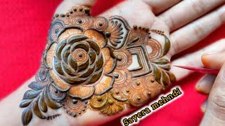 intricate Floral Henna Design  Trending Floral Mehndi design  Trending Floral design [upl. by Ruffo]