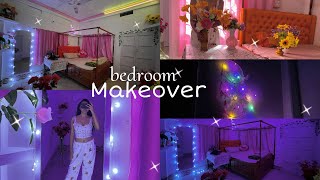 Aesthetic Room Makeover  India  simple and cozy bedroom transformation  pink aesthetic 💕 [upl. by Eitisahc848]