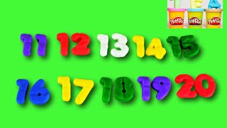 E learning  Playdough  Play doh Learn Colors  Learn Numbers  Counting 11 to 20  Part 2 [upl. by Adnilab719]