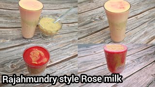 Rajahmundry Special Rose Milk  Kova Rose Milk  Semiya Rose Milk  Rajahmundry Rose Milk Recipe [upl. by Eicyak431]