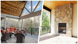 75 Second Story Deck With A Fireplace Design Ideas Youll Love 🏡 [upl. by Ecniv448]