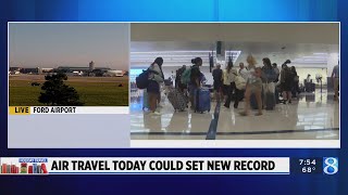 Air travel on Sunday could set new record [upl. by Kenison]