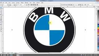 Creating BMW logo  Coreldraw tutorial [upl. by Rurik]