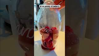 SATISFYING SLURPING STRAWBERRY SOUNDS shorts asmr strawberry viral fun [upl. by Ateiluj873]