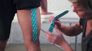 Compex Tape kinesiológico  aplicación en isquiotibiales [upl. by Dacey]