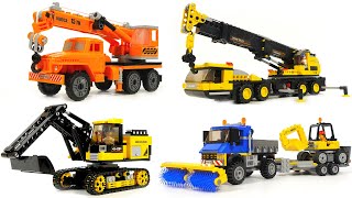 How to Build LEGO construction crew  Truck crane excavator [upl. by Eardna174]