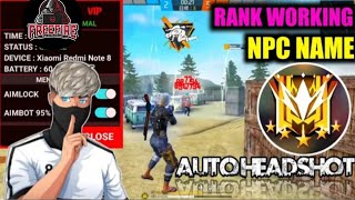 Free fire  Max vip 👀 antiban Headshot  location📍 CS Rank best vip injecter auto kill bellara blrx [upl. by Adnert]