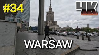 Warsaw Poland Walking Tour 4k  DOWNTOWN APRIL 22  2024  GOPRO HERO 11 BLACK FOOTAGE [upl. by Nishom270]