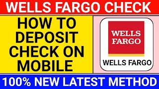 how to deposit check on wells fargo mobile app  how to wells fargo mobile deposit [upl. by Janik]