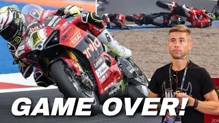 DISASTER Alvaro Bautista Crashes in Czech Republic WSBK Most Race 2 and Superpole WorldSBK wsbk [upl. by Cavill263]