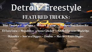 Monster Jam Freestyle Detroit full  Steel Titans 2 [upl. by Akin56]