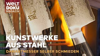 DAMASTMESSER Die Perfektion aus Stahl  Einblicke in die Kunst des Schmiedens  WELT Doku Magazin [upl. by Eemak]