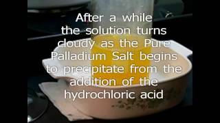 Palladium Refining Dissolving Impure DMG Extracted Pd Salt i [upl. by Ettolrahc915]