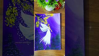 How to Paint a Fairy 😍 Dream Scenery painting for beginners  How to Paint Angel shorts shortsfeed [upl. by Eleumas]