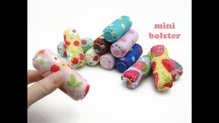 DIY Miniature Doll Mini Bolster Pillow  Very Easy [upl. by Llemij]