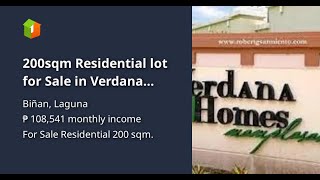 200sqm Residential lot for Sale in Verdana Homes Mamplasan Binan Laguna [upl. by Adur348]