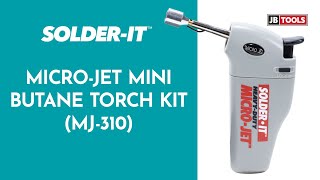 SolderIt MicroJet Mini Butane Torch Kit Nozzle Refillable Fuel Cell SKU SOIMJ310 [upl. by Annenn]