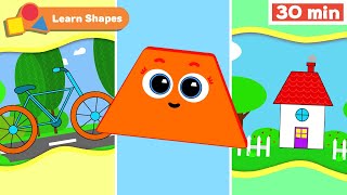 Shapes School  Educational videos for Babies  Learn Shapes for kids  Rectangle  First University [upl. by Ahsiuq]