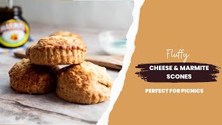 Quick and Easy Cheese and Marmite Scones Without Eggs [upl. by Hgielyk]